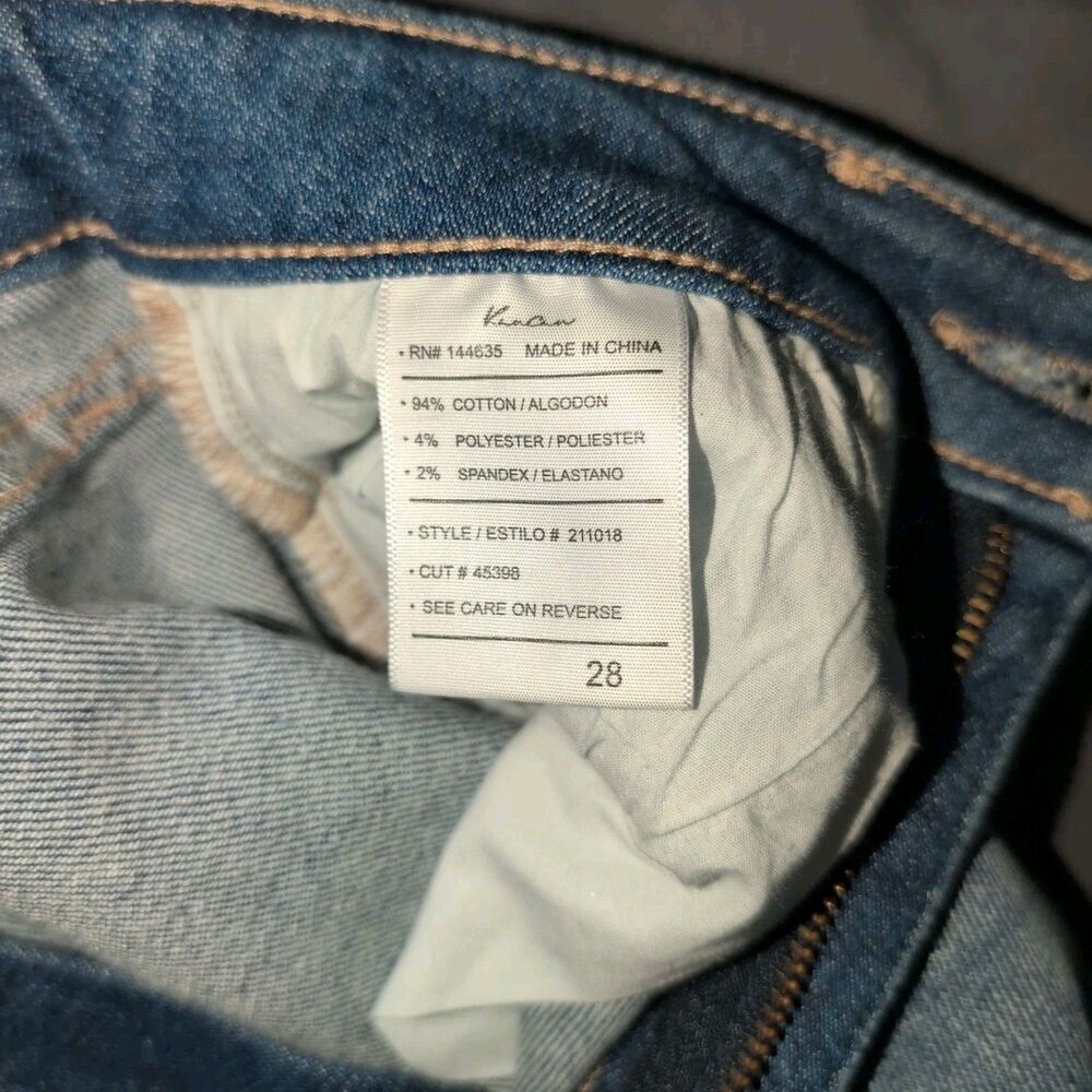 Kancan Jeans Women's Size 26 (Tag Says 28) Blue Skinny Distressed High Rise - Picture 5 of 11